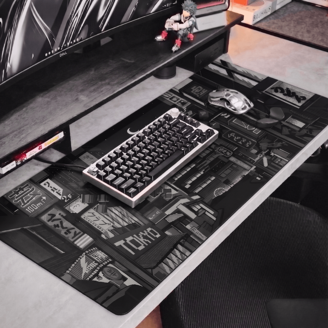 Printed Leather Desk Mat - Tokyo