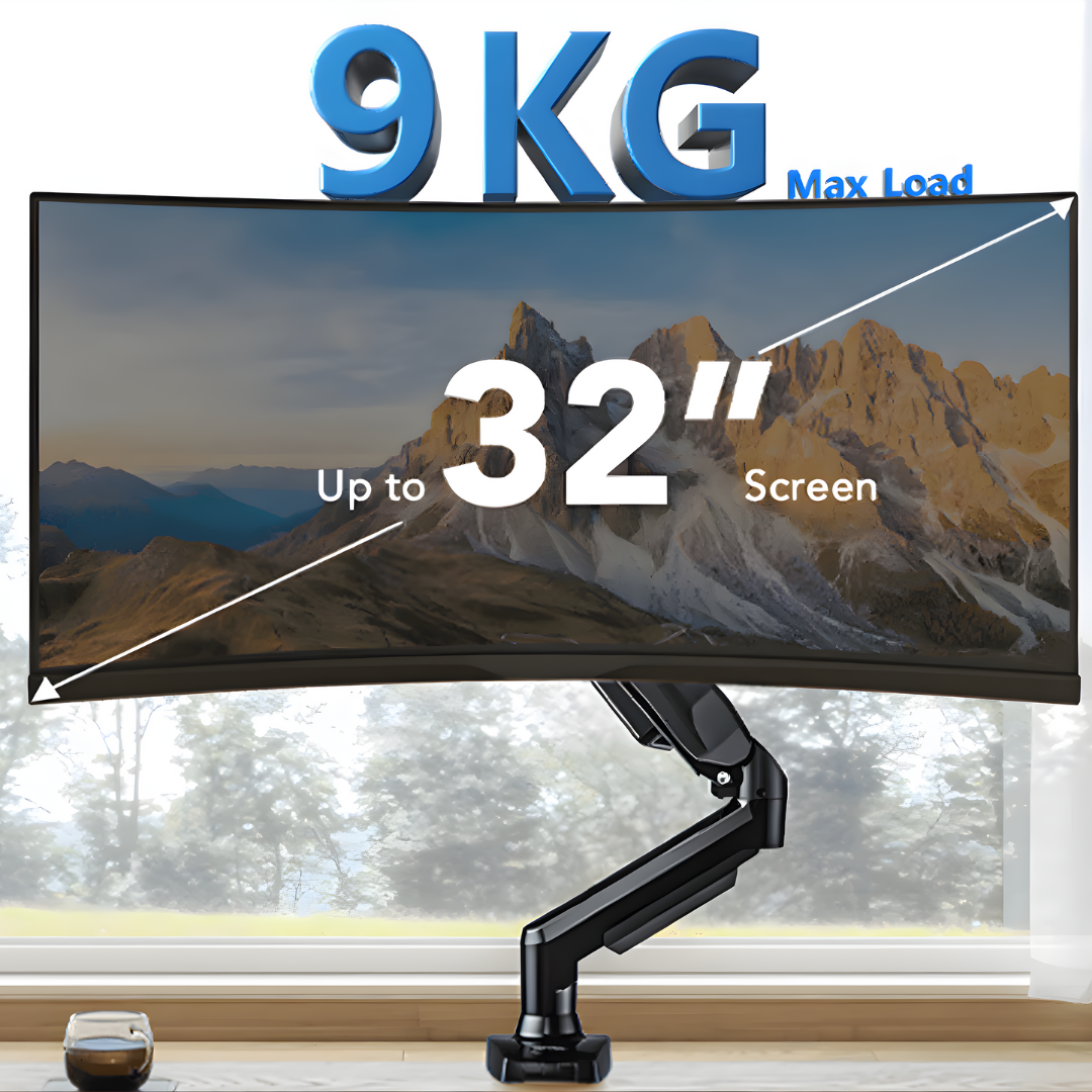 HUANUO Single Monitor Mount for 13 to 32 Inch Screens - Black