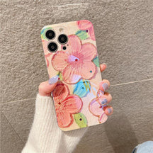 Floral Design Silicone iPhone Case