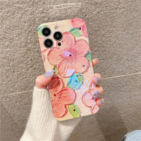 Floral Design Silicone iPhone Case