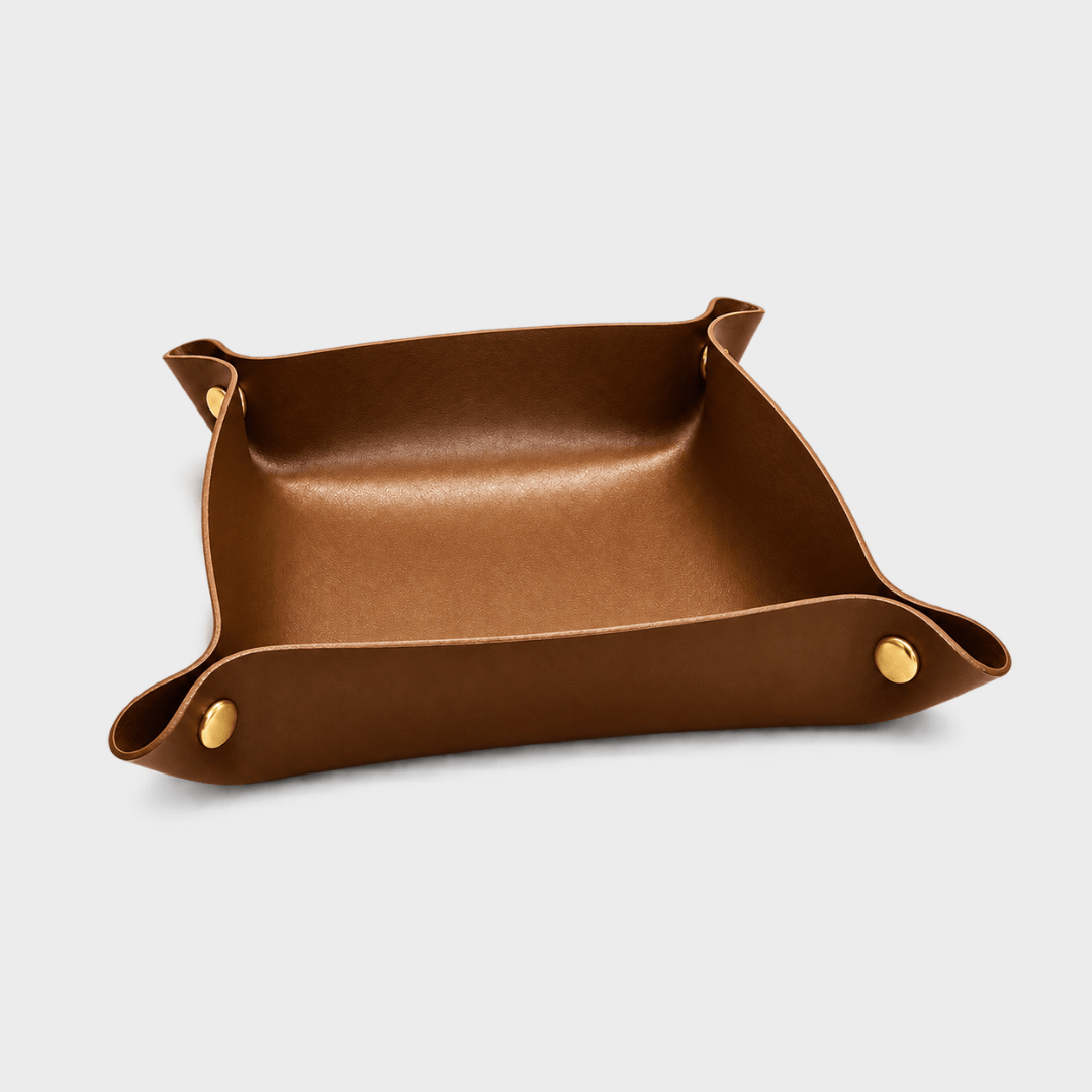 Nordic PU Leather Storage Tray