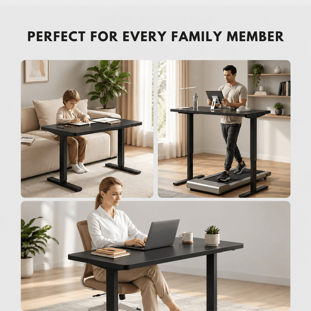 Flexispot EN1 - Single Motor Standing Desk With Black Top