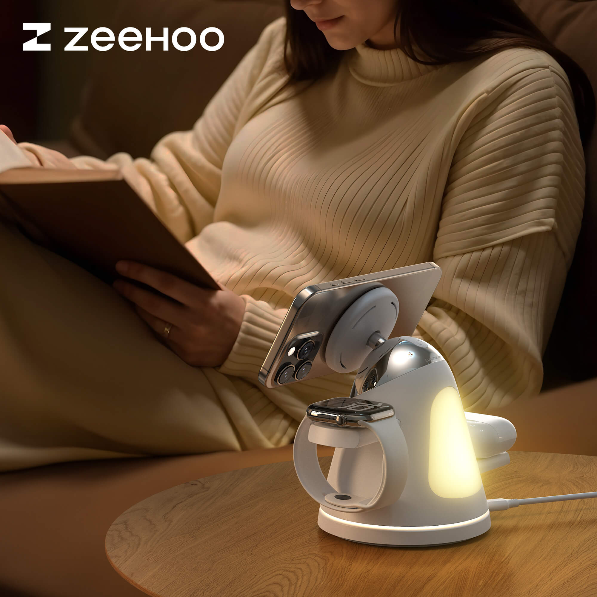 ZEEHOO LuminoCore 4-in-1 Wireless Charging Station