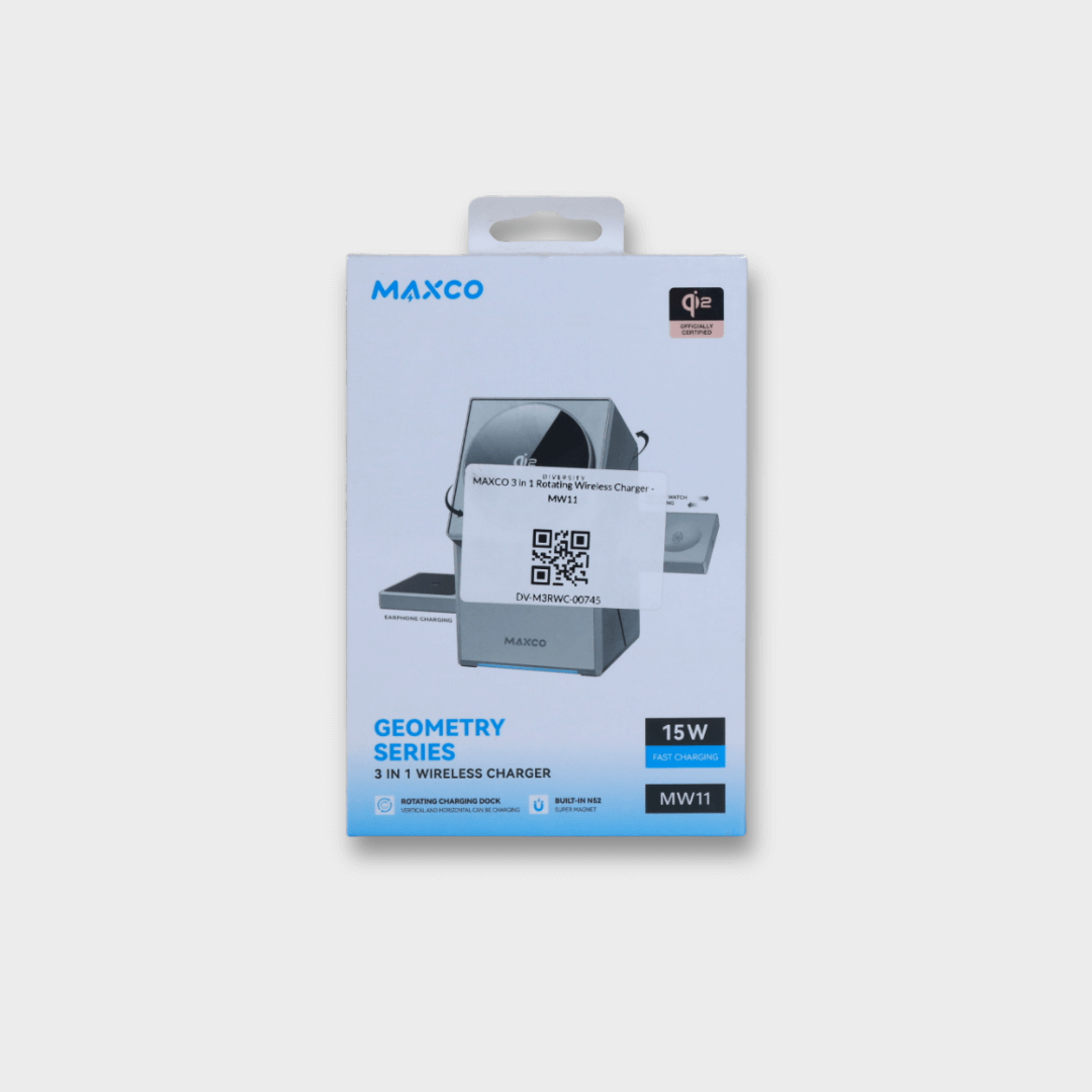 MAXCO 3 in 1 Rotating Wireless Charger - MW11