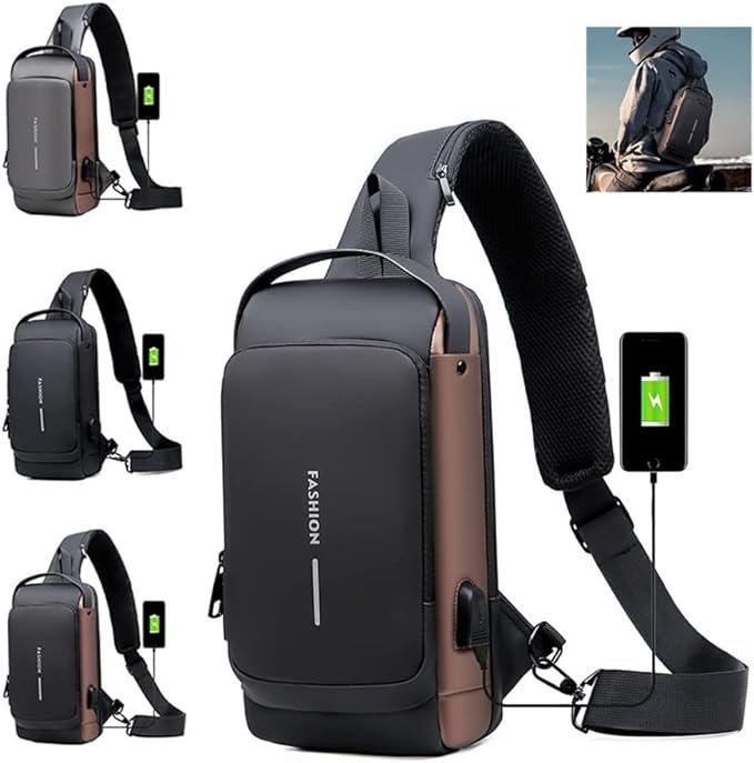 Crossbody Tech Sling Bag With USB Charging Port
