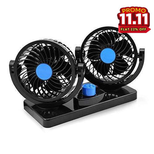 Adjustable Dual Head Car Fan-DIVERSITY