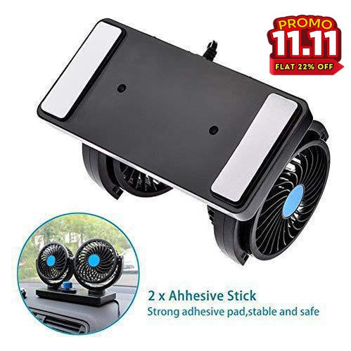 Adjustable Dual Head Car Fan-DIVERSITY