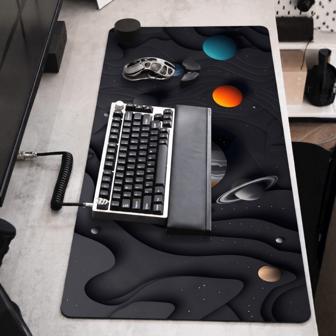 Printed Leather Desk Mat - Astro