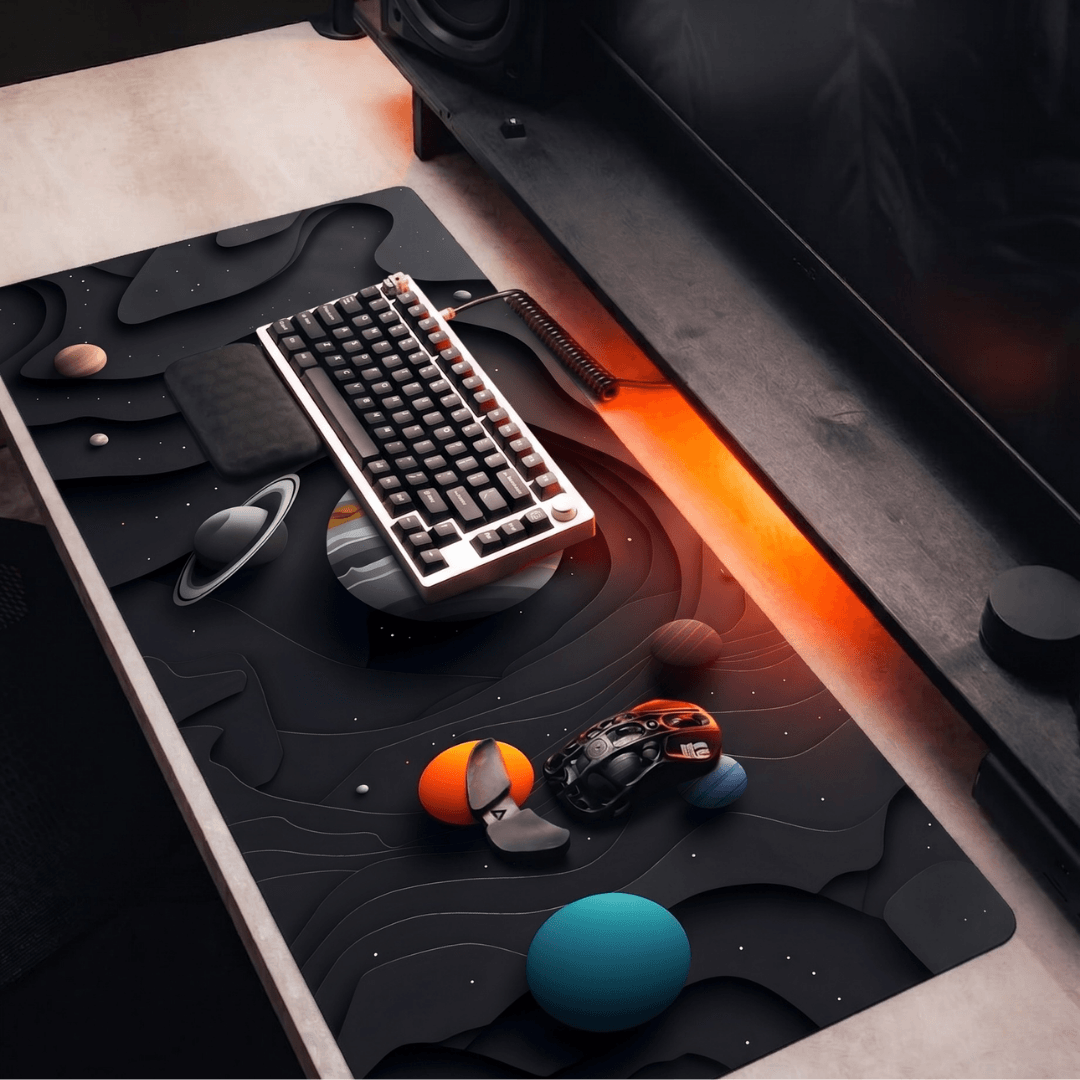 Printed Leather Desk Mat - Astro