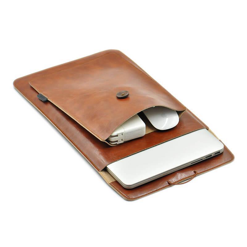 Modern Faux Leather Laptop Sleeve