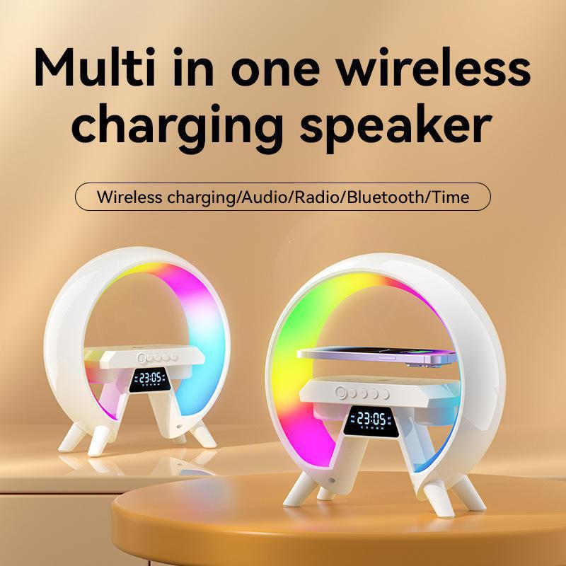 Hm-X63A Wireless Charging Speaker 4 LED Wireless Charging Speaker