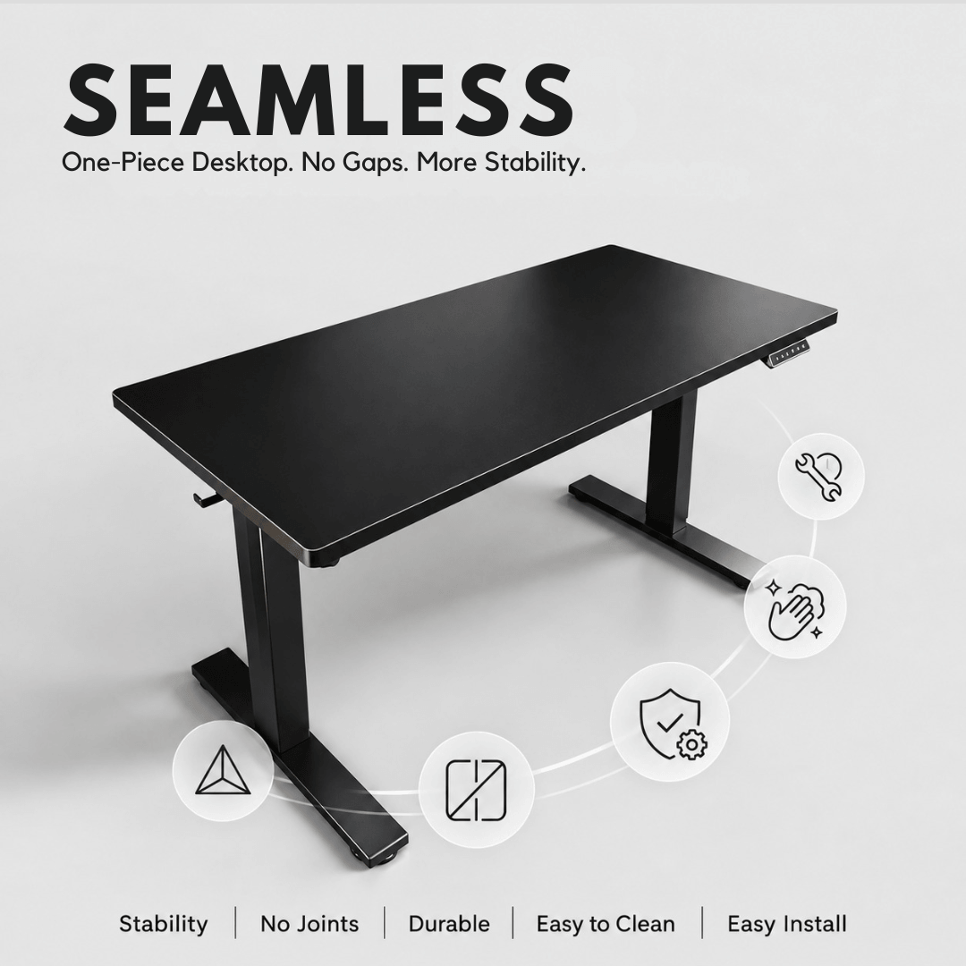 Flexispot EN1 - Single Motor Standing Desk With Black Top