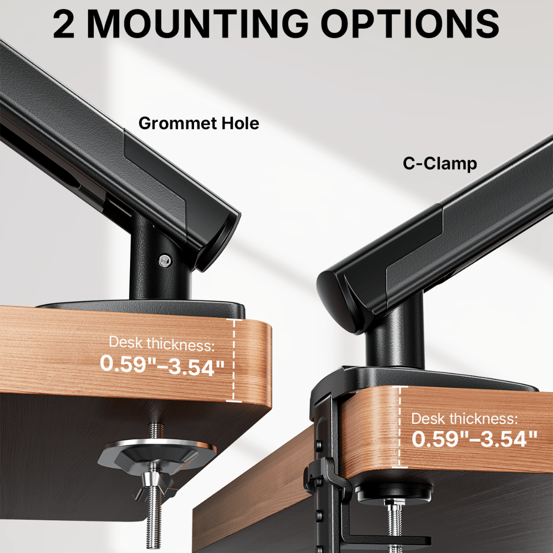 HUANUO FlowLift Single Monitor Arm for 13 to 32 Inch Screens