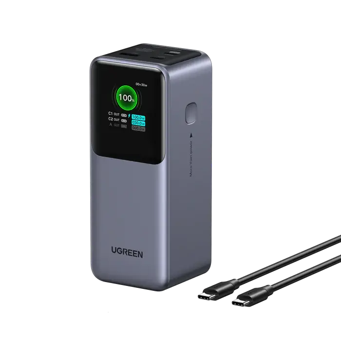 UGREEN Nexode 20000 mAh PD 130W Power Bank With TFT Smart Display