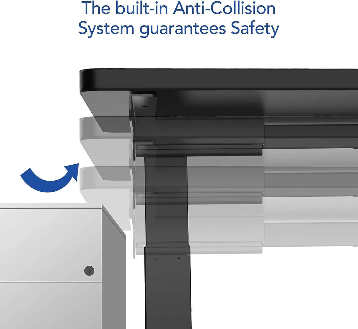 FlexiSpot E1L - Dual Motor L‑Shaped Standing Desk With Black Frame