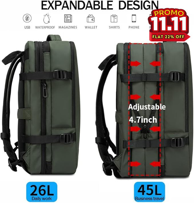 BANGE Digital Nomad Travel Backpack - Green-DIVERSITY