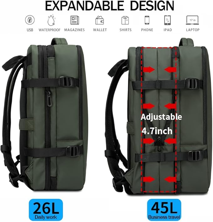 BANGE Digital Nomad Travel Backpack - Green