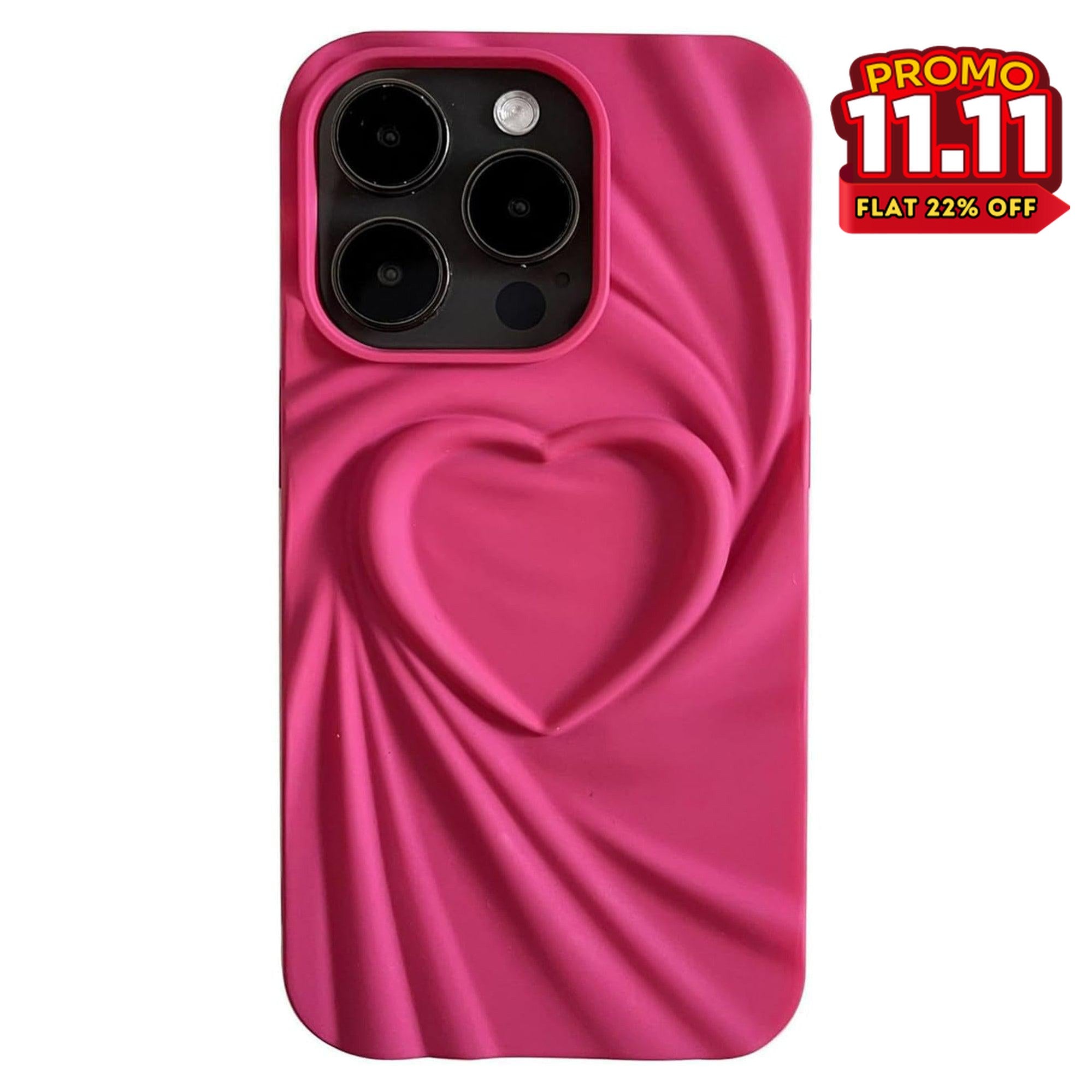 3D Heart Pattern iPhone Case-DIVERSITY