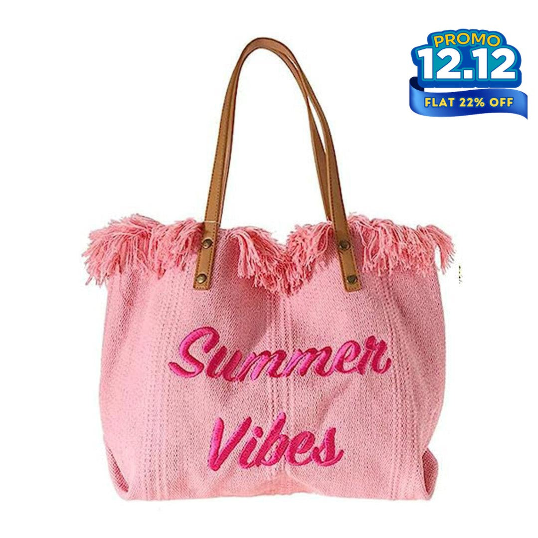 Summer Vibes Canvas Handbag-DIVERSITY