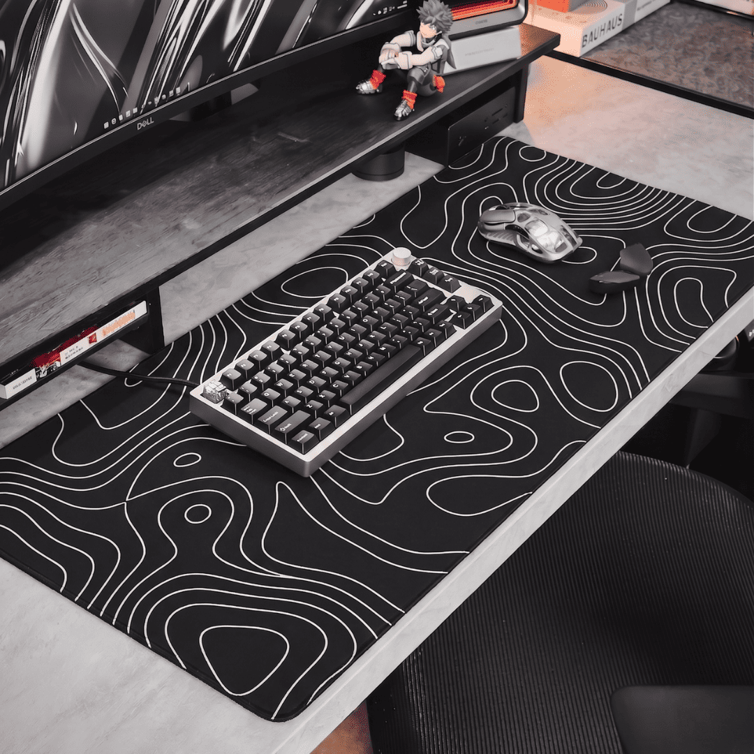 Printed Leather Desk Mat - Curvy