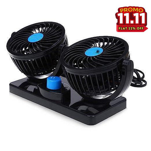 Adjustable Dual Head Car Fan-DIVERSITY