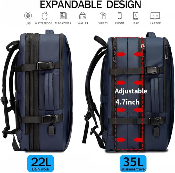 BANGE Digital Nomad Travel Backpack - Blue