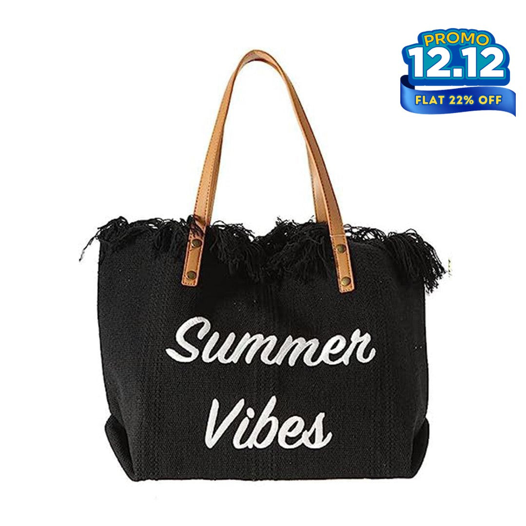 Summer Vibes Canvas Handbag-DIVERSITY