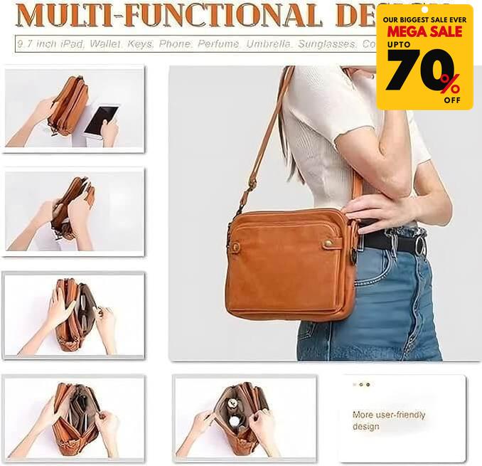 Vintage 3 Layer Leather Bag-DIVERSITY