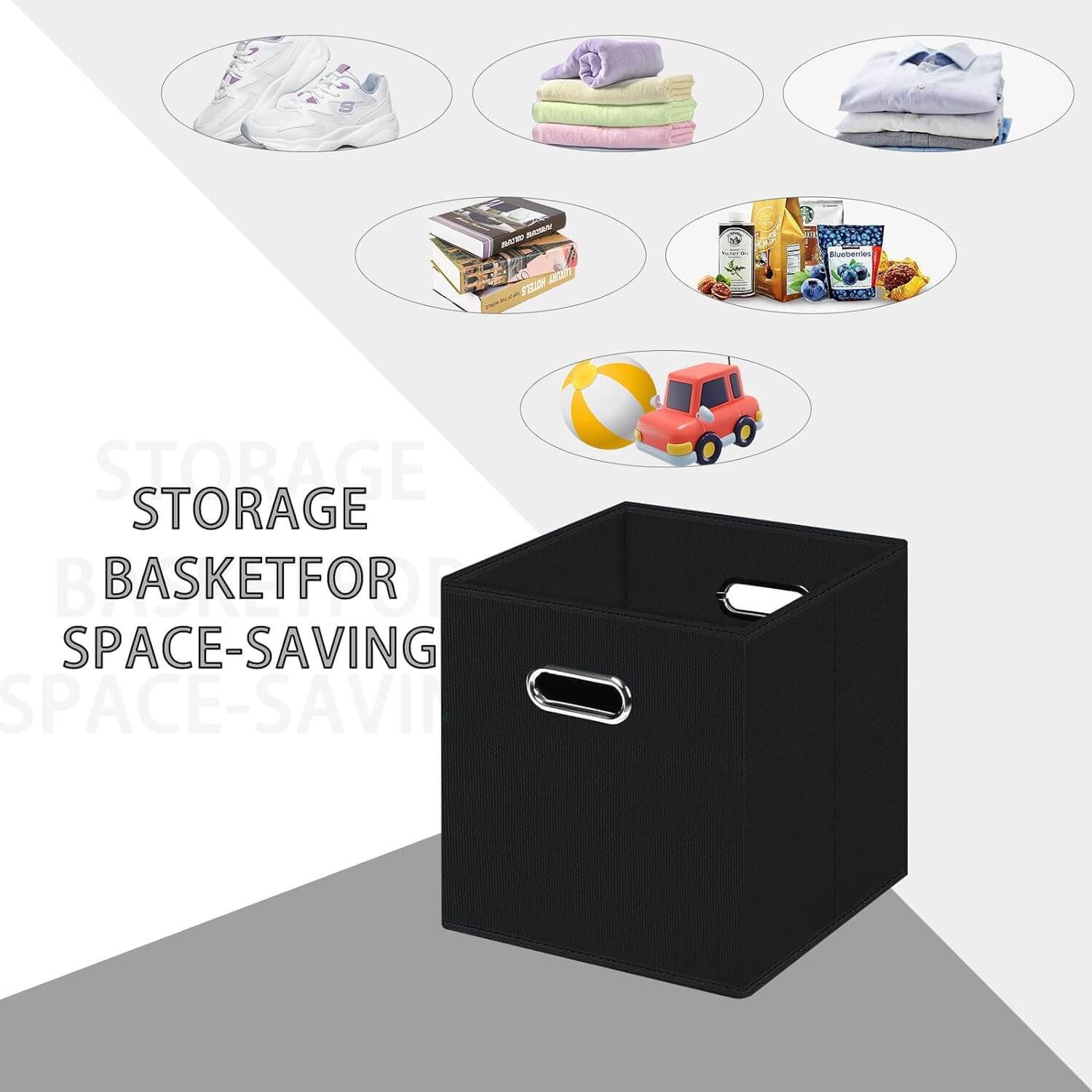 Collapsible Storage Box With Handles