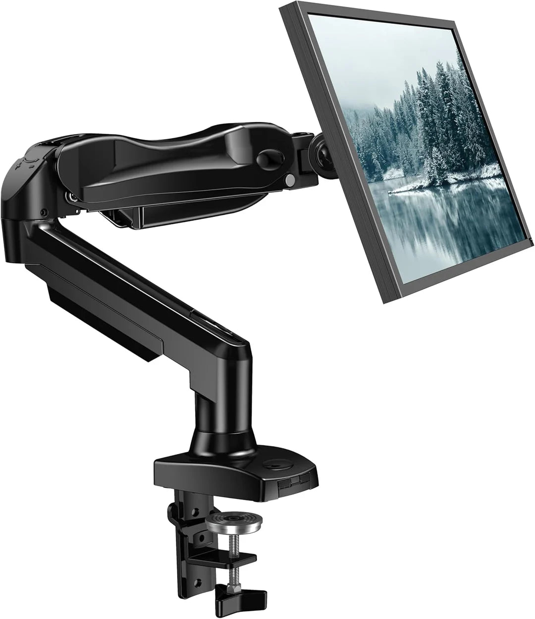 HUANUO Single Monitor Mount for 13 to 32 Inch Screens - Black