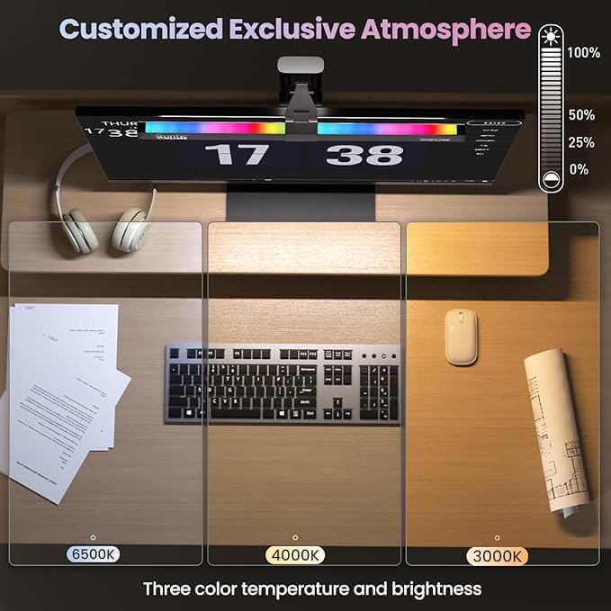 Quntis LED ScreenLinear RGB Dual Light Monitor Light Bar (15.7")