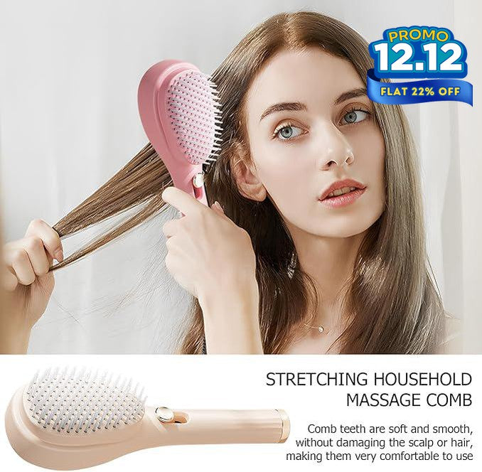 Retractable Self Cleaning Hair Brush-DIVERSITY