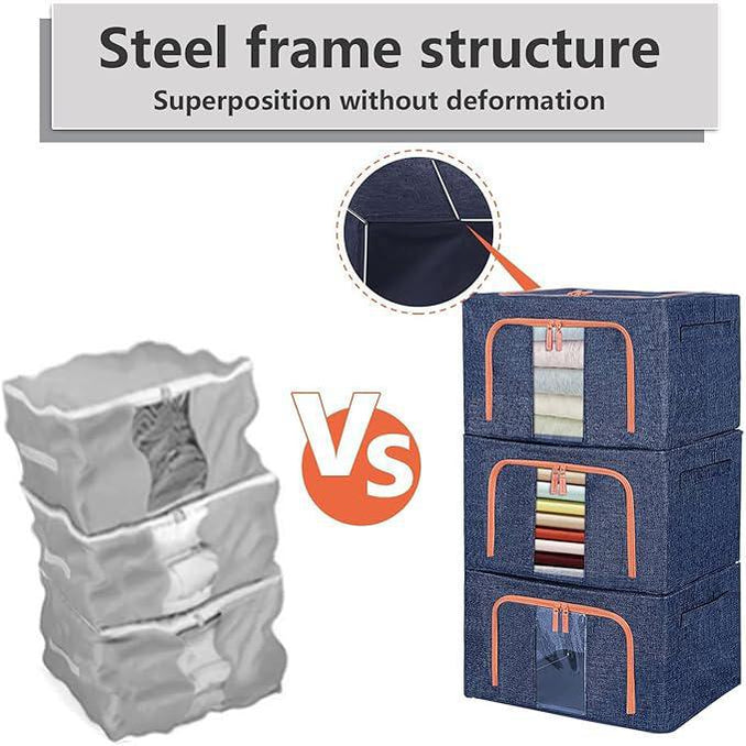 Large Capacity Storage Box With Metal Frame - Single-DIVERSITY