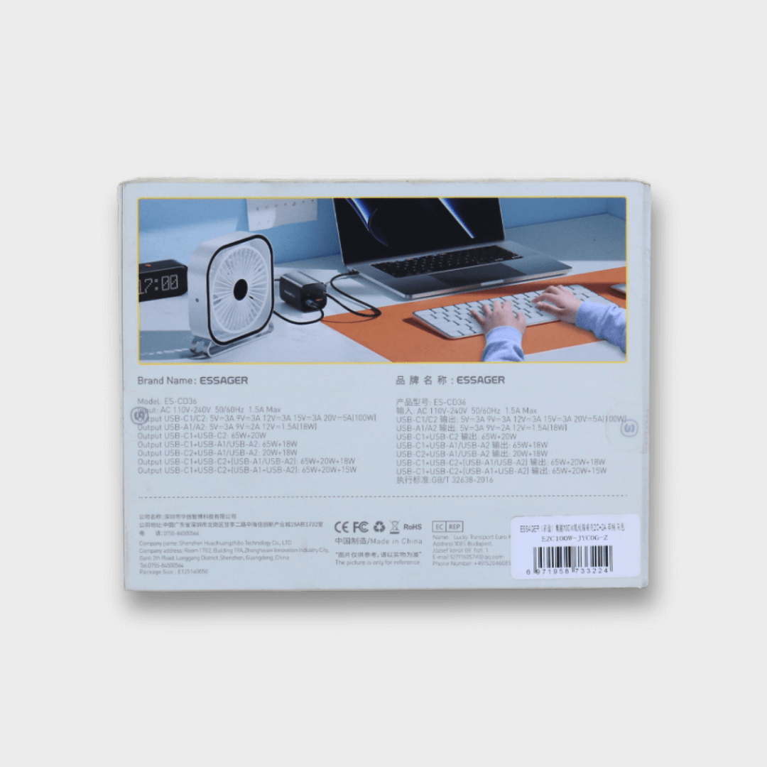 Essager 100W GaN Desktop Charger (2A & 2C)