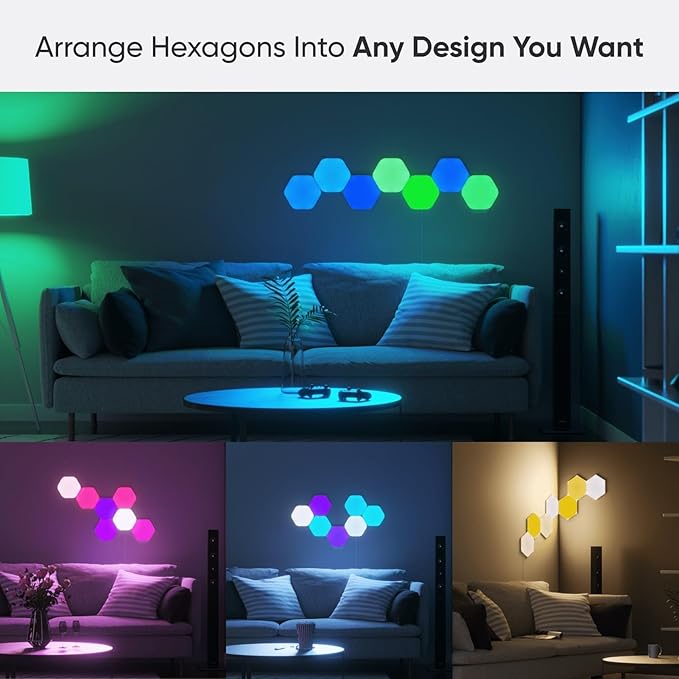 Nanoleaf Shapes Hexagons Starter Kit with 9 Light Panels