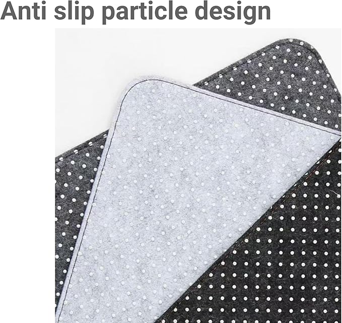 Felt &  Faux Leather Desk Mat