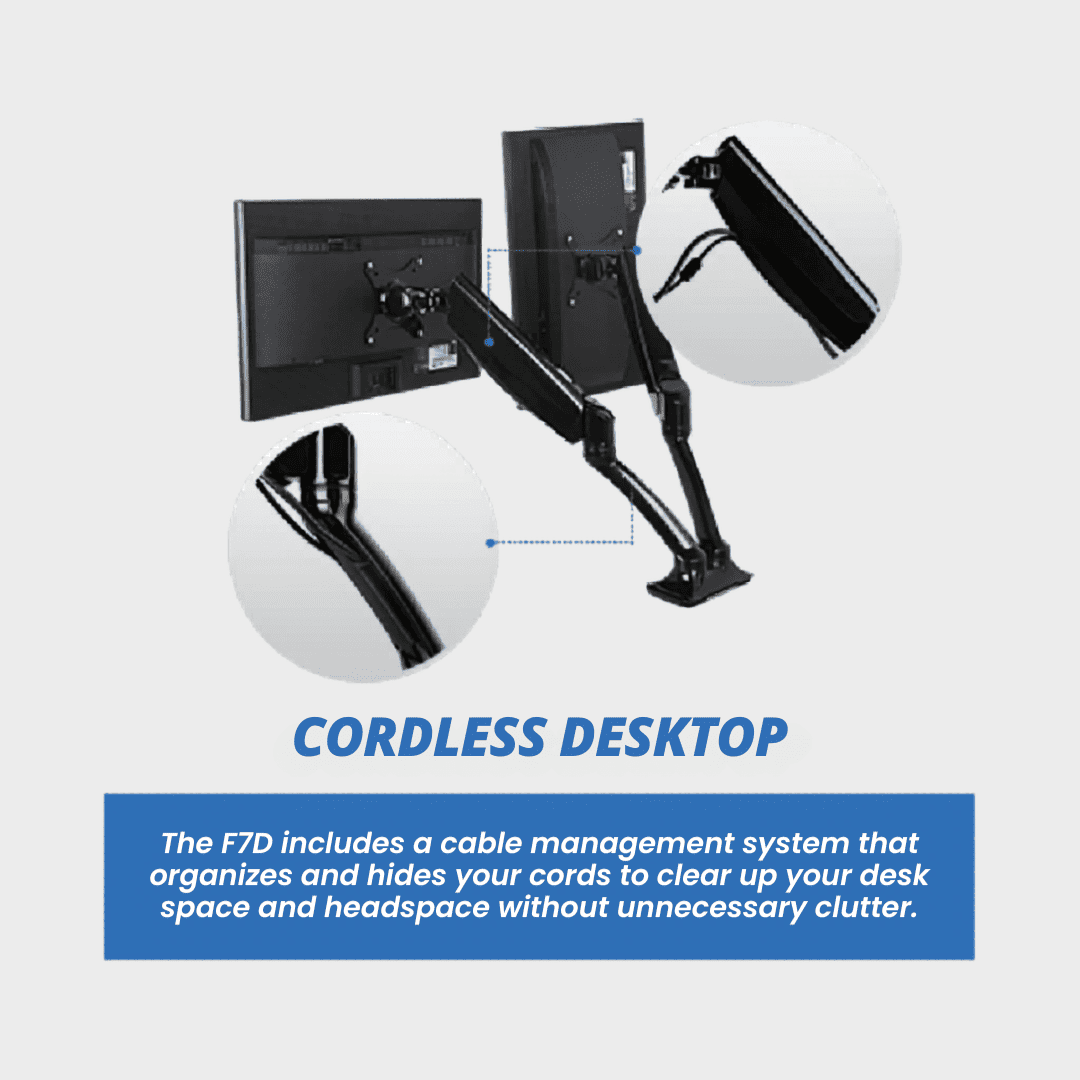 FlexiSpot F7 - Dual Monitor Arm for 10 to 27 Inch Screens