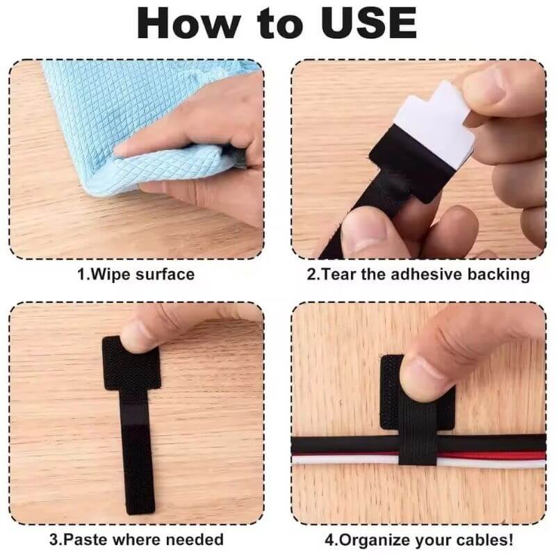 Velcro Self Adhesive Cable Ties