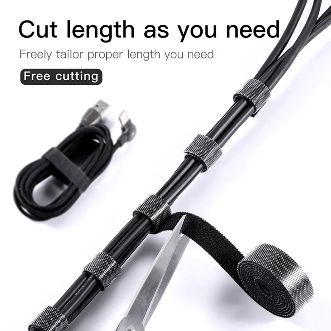 Reusable Neoprene Velcro Cable Tie Roll