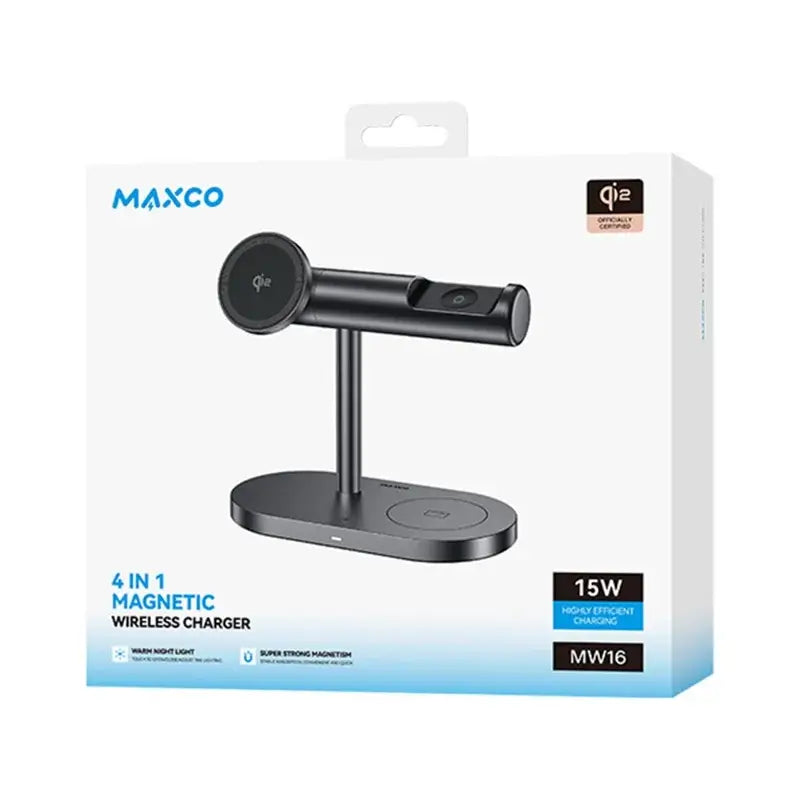 MAXCO 3 in 1 Wireless Charging Station With Night Light - MW16