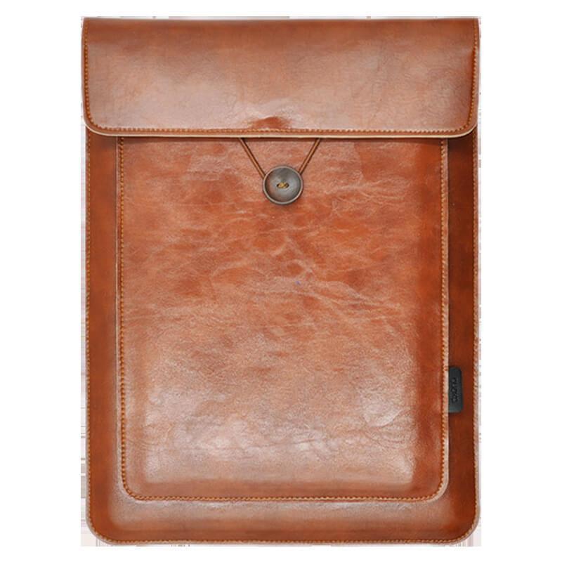 Brown laptop sleeve