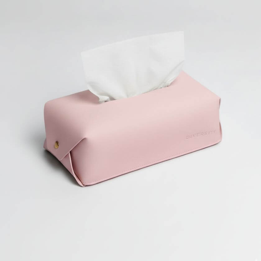 PU Leather Tissue Box - Pink