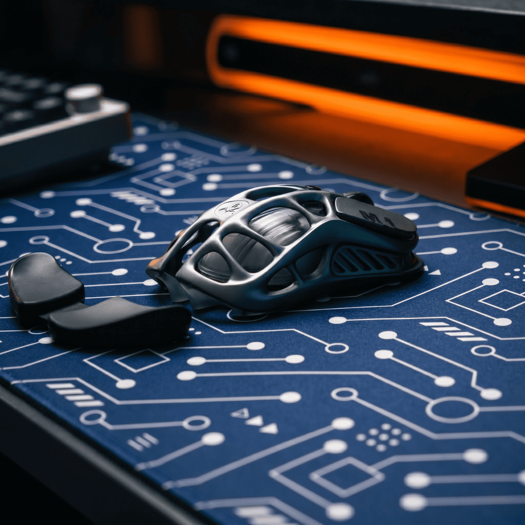 Printed Leather Desk Mat - Techno
