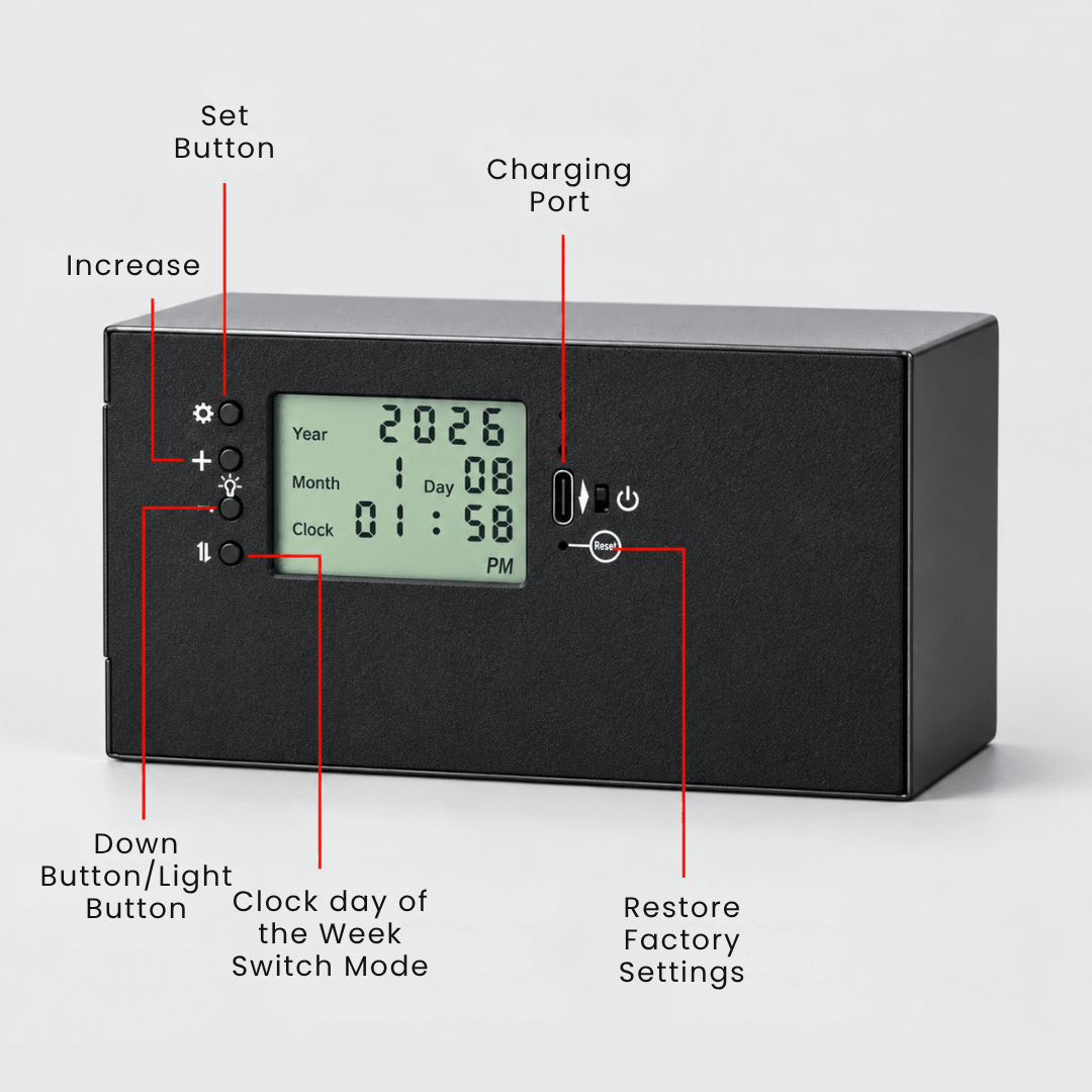 #Color_Silver - Clock & Calendar