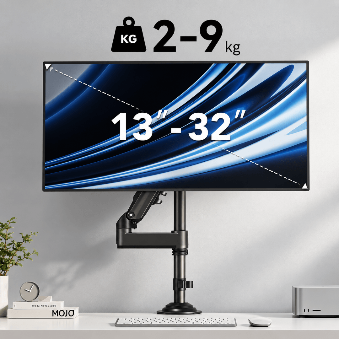 HUANUO Elevation Single Monitor Arm for 13 to 32 Inch Screens
