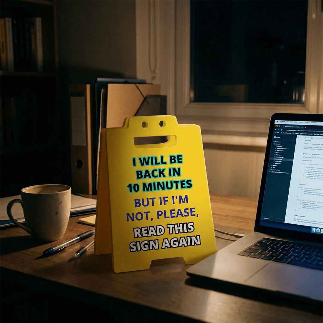 Funny Caution Desk Signs