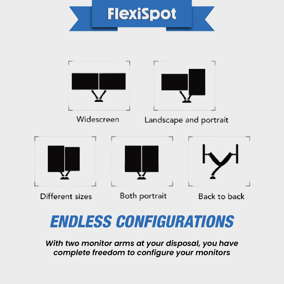 FlexiSpot F7 - Single Monitor Arm for 10 to 27 Inch Screens