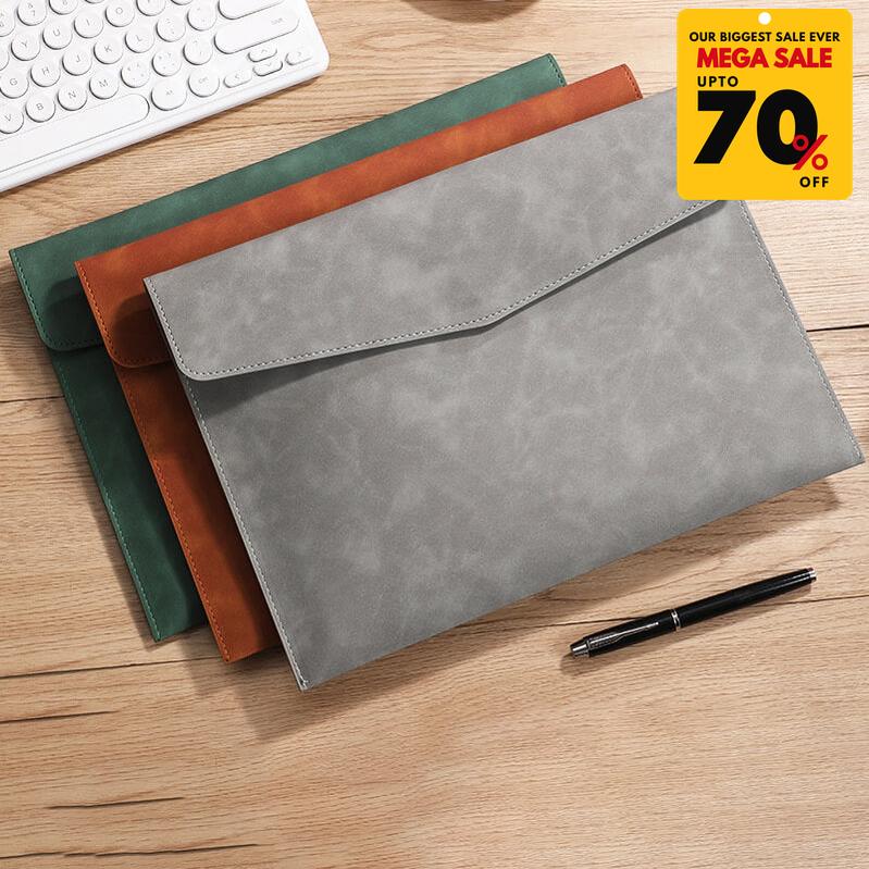Faux Leather Document File Case