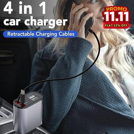 4 in 1 Retractable Car Phone Charger-DIVERSITY