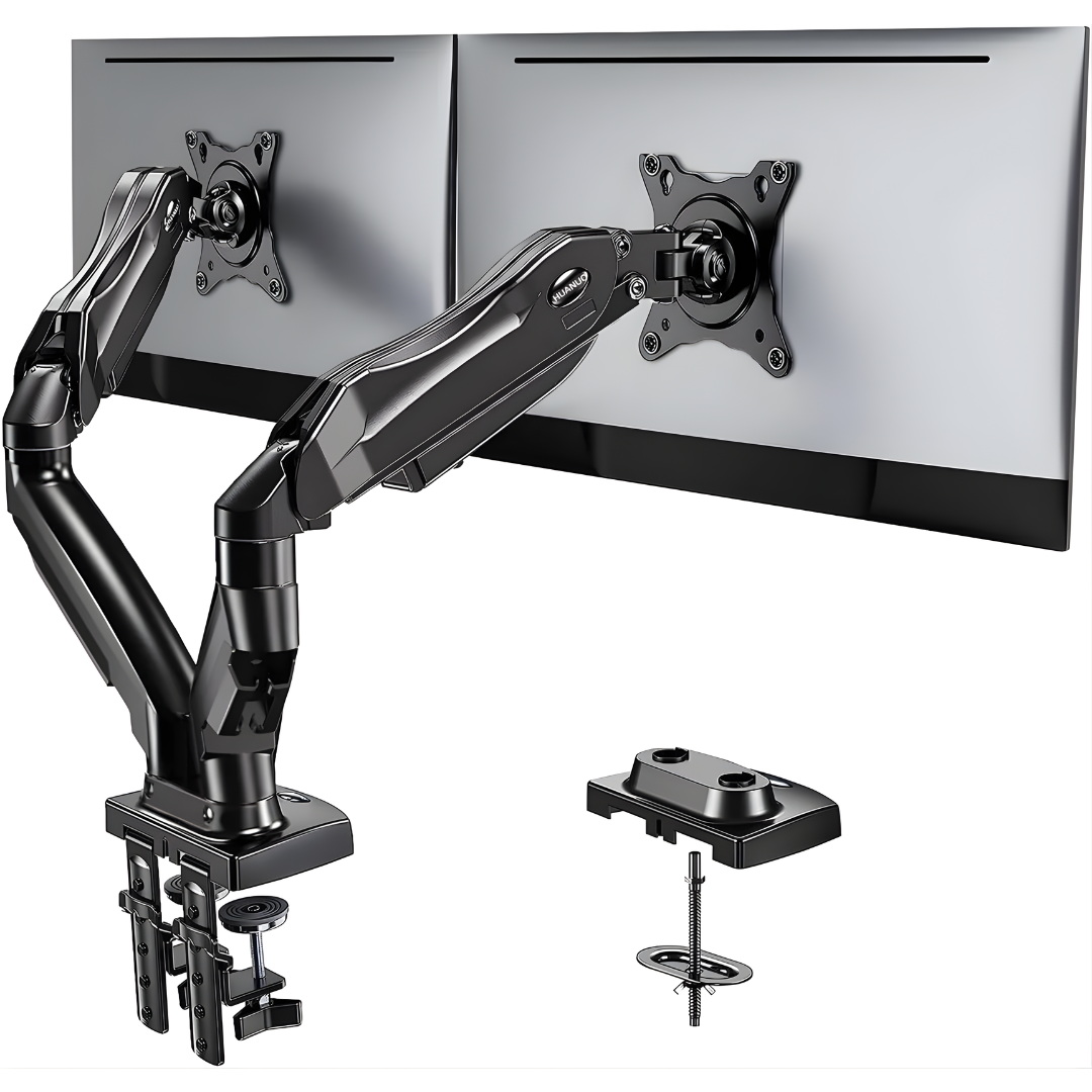 HUANUO Dual Monitor Arm Stand - Black